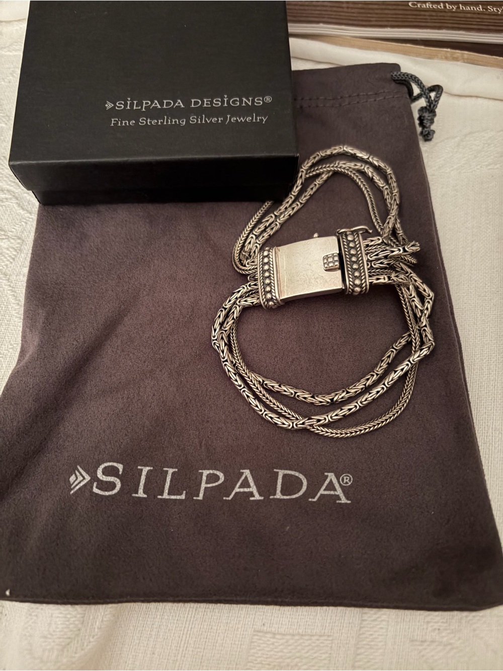 Silpada Sterling Silver Multi-Strand Byzantine Bracelet - Picture 8 of 8